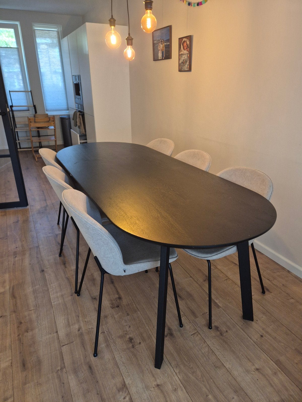 Kas20 massief eiken eettafel, Huis en Inrichting, Ophalen, Gebruikt, 100 tot 150 cm, Eikenhout
