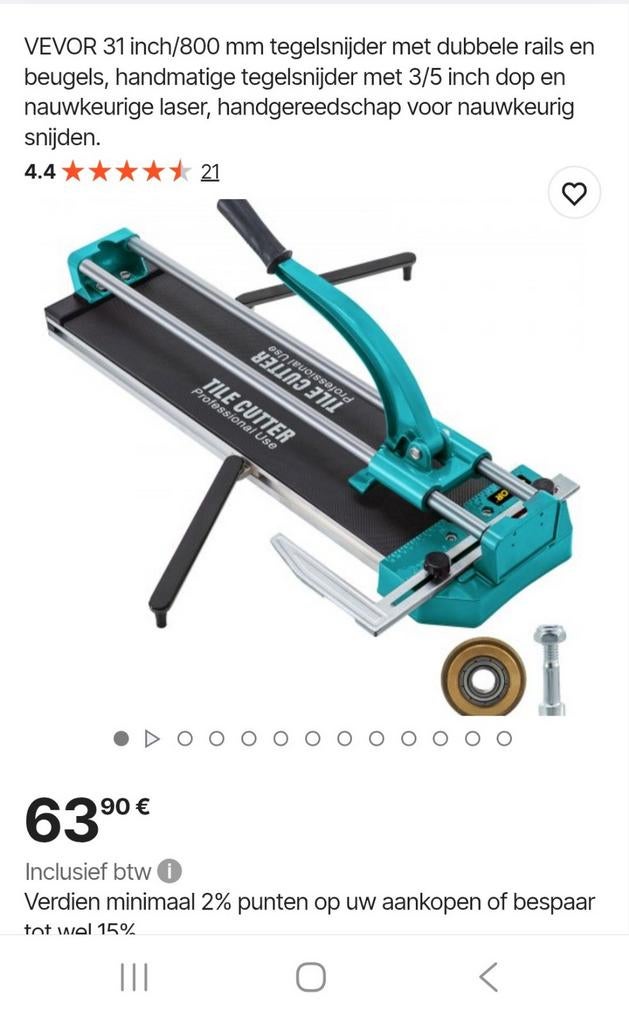 Tegelsnijder 80 cm - Nieuw in doos, Ophalen, Nieuw