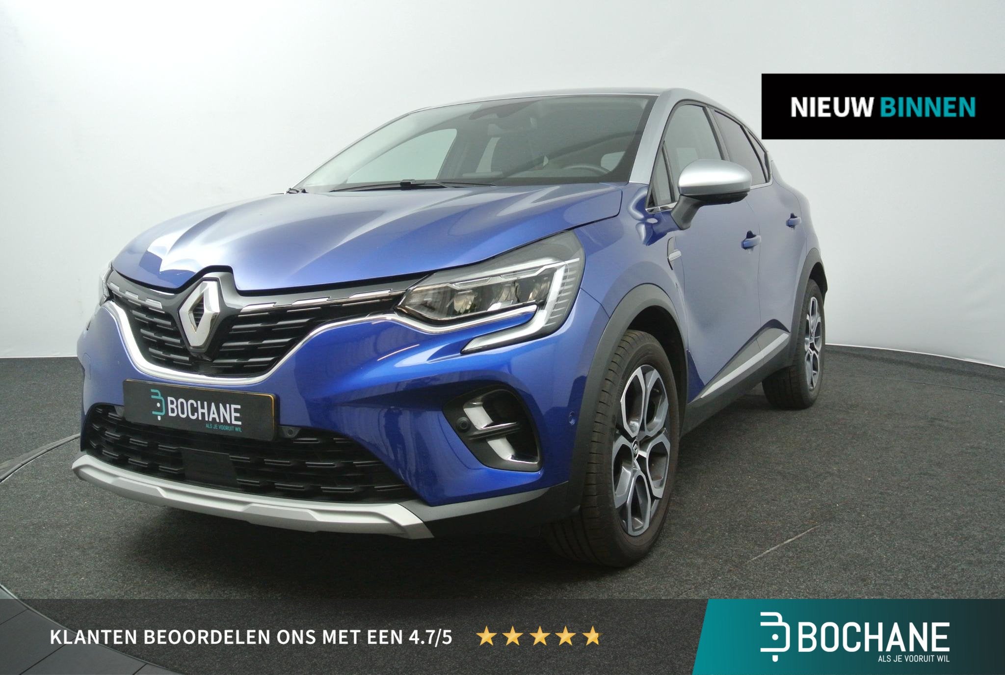 Renault Captur 1.0 TCe 90 techno | 360 Camera | Carplay/Andr, Voorwielaandrijving, Gebruikt, Met garantie (alle), Blauw