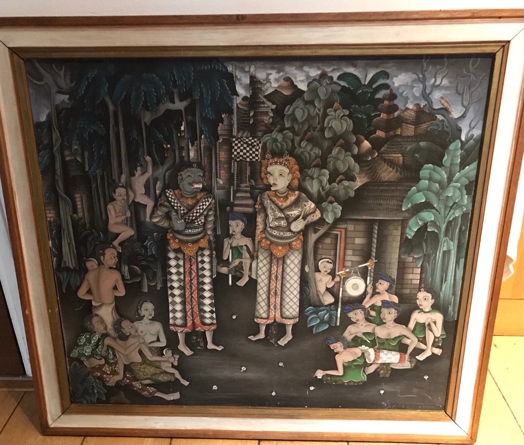 Batik doek, Ophalen, Wanddecoratie, Textiel, 85 cm
