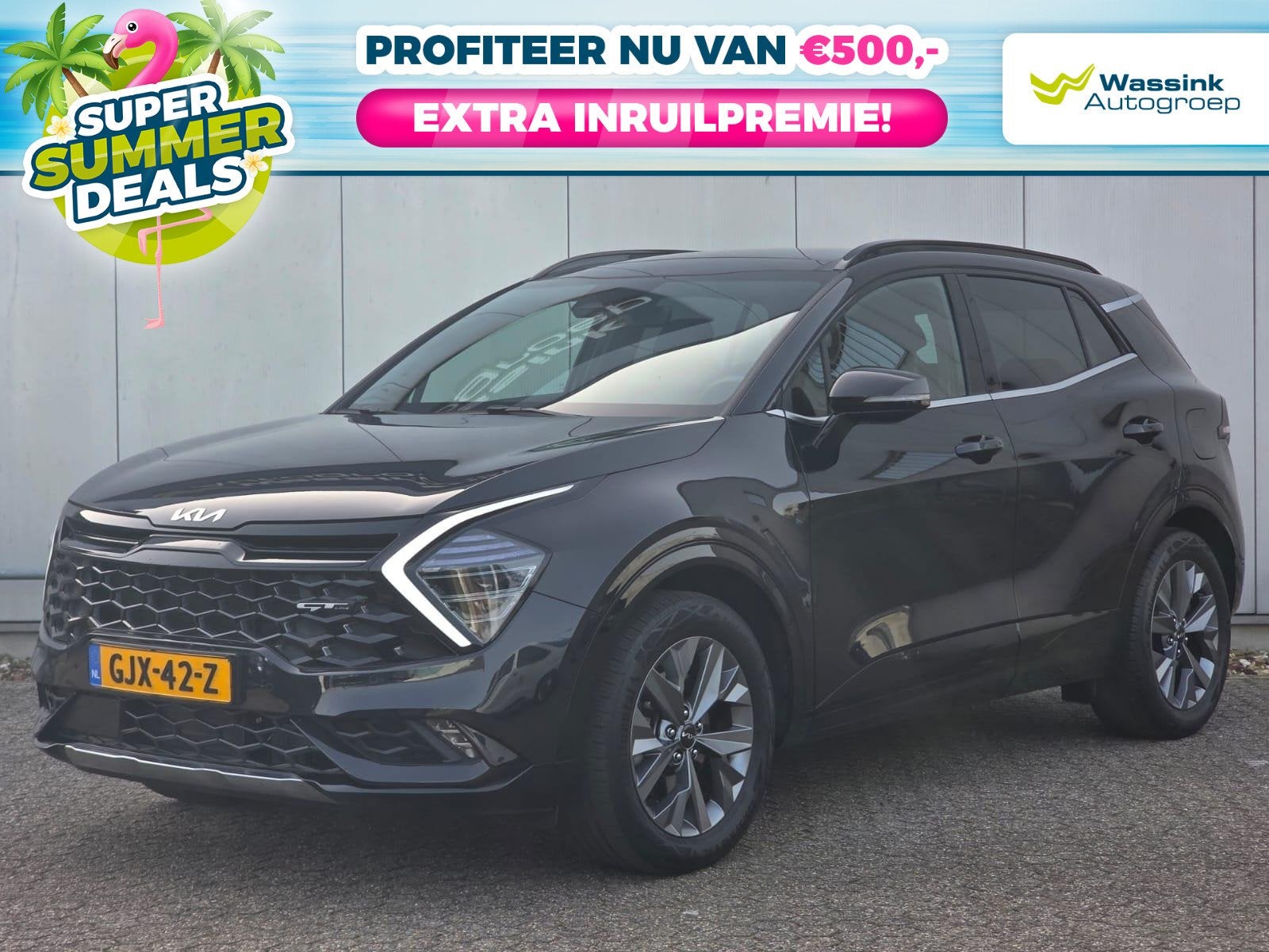 Kia Sportage 1.6 230pk GT-Line Hybrid Automaat | Summer Deal, Stof, Gebruikt, 4 cilinders, 1360 kg