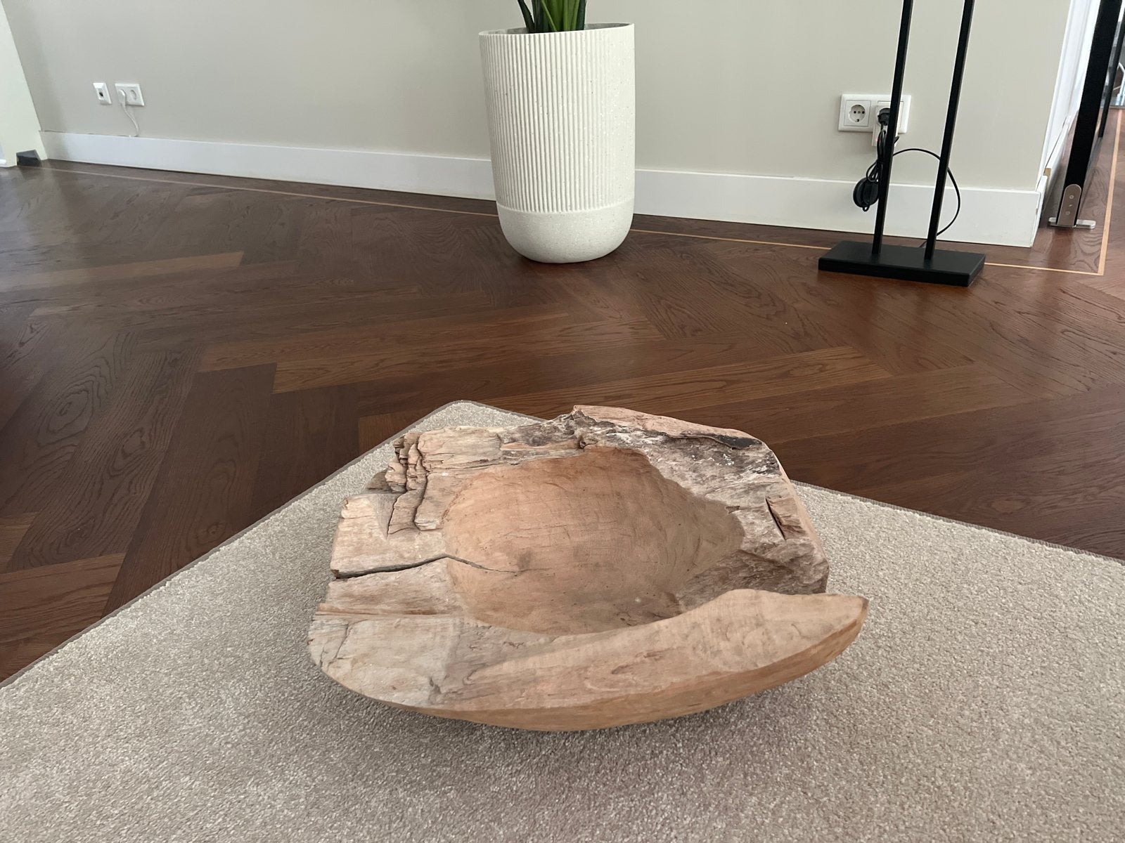 Houten schaal 45x35x20 cm - Decoratieve schaal, Huis en Inrichting, Woonaccessoires | Schalen en Manden, Ophalen, Gebruikt, Schaal