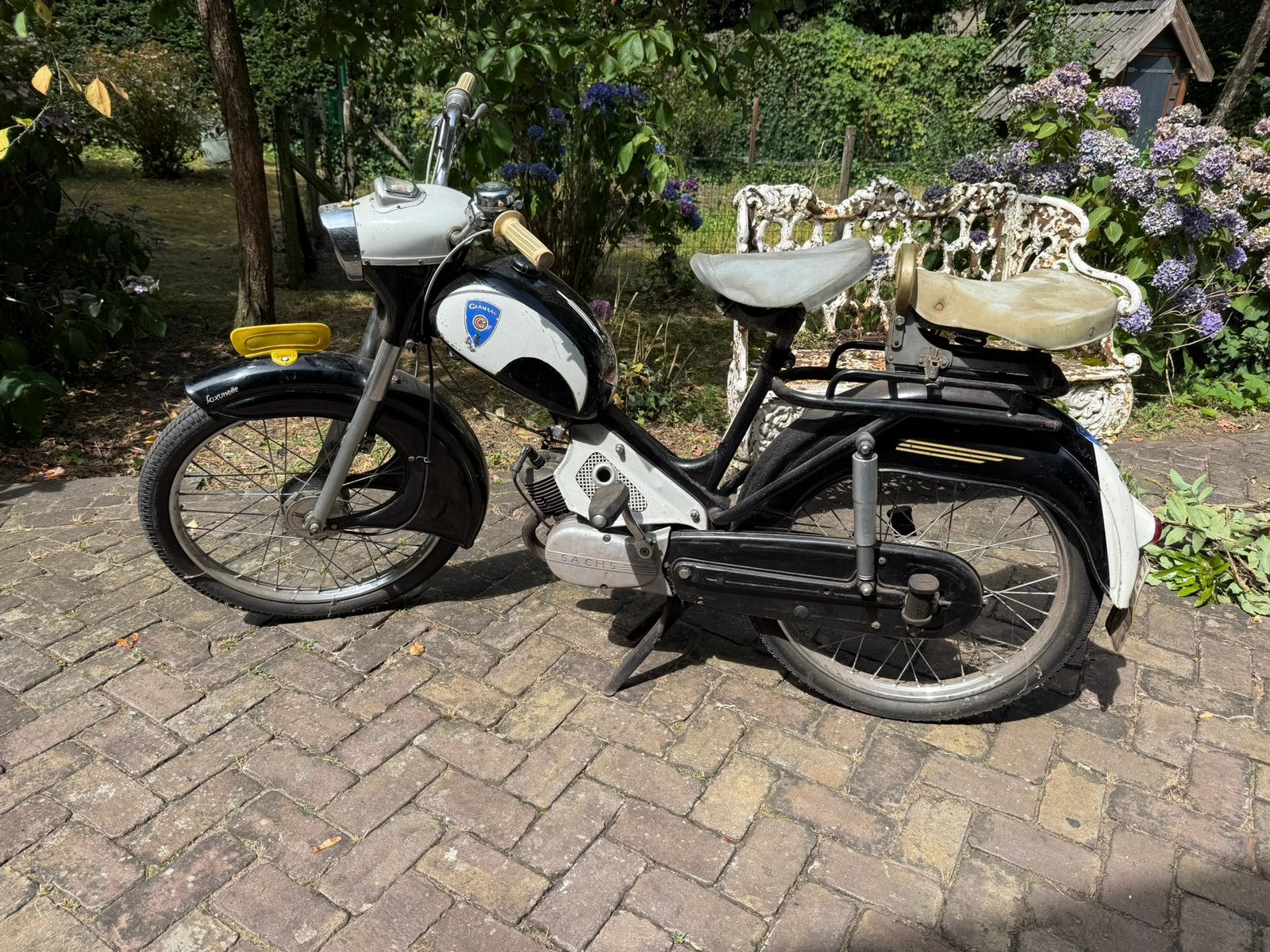 Germaan saxonette orgigineel + extra motorblok + onderdelen, Fietsen en Brommers, Brommers | Oldtimers, Maximaal 45 km/u, 49 cc