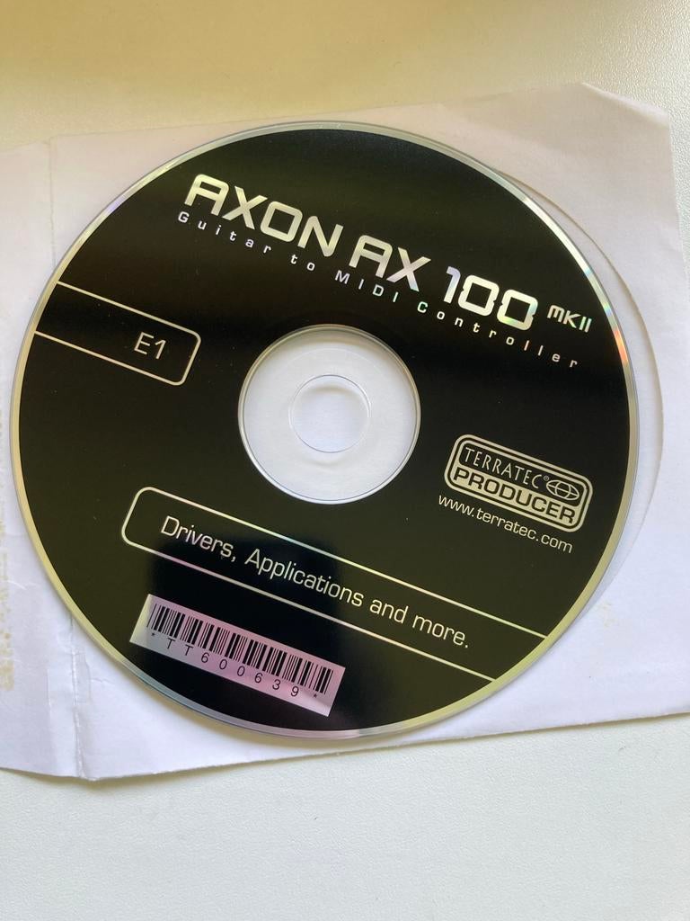 Terratec Axon AX 100 MKII Guitar naar MIDI Controller CD, Computers en Software, Audio-software, Ophalen of Verzenden, Zo goed als nieuw