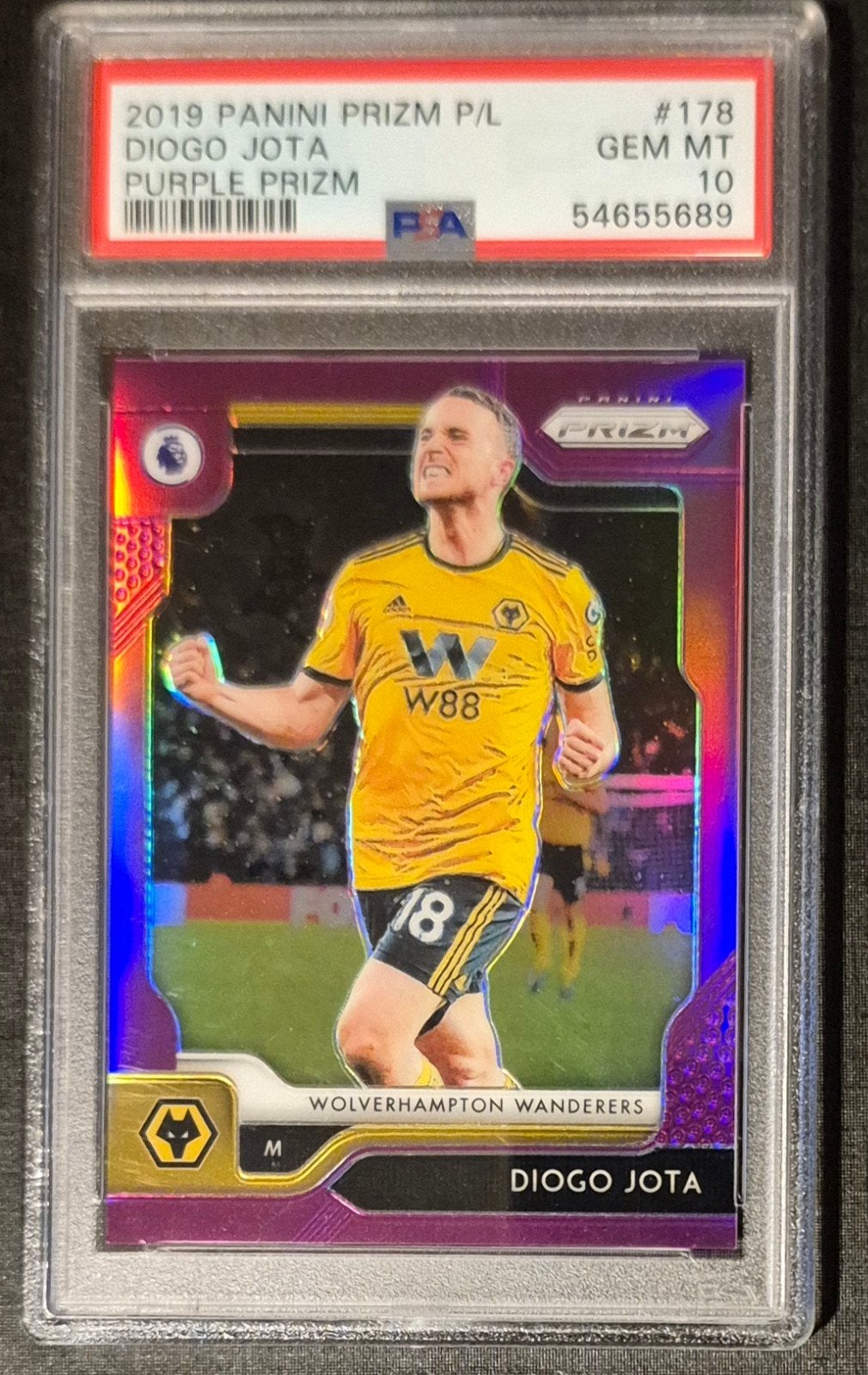 Panini Prizm PL Diogo Jota /99 - Wolverhampton Wanderers FC, Ophalen of Verzenden, Zo goed als nieuw, Plaatje