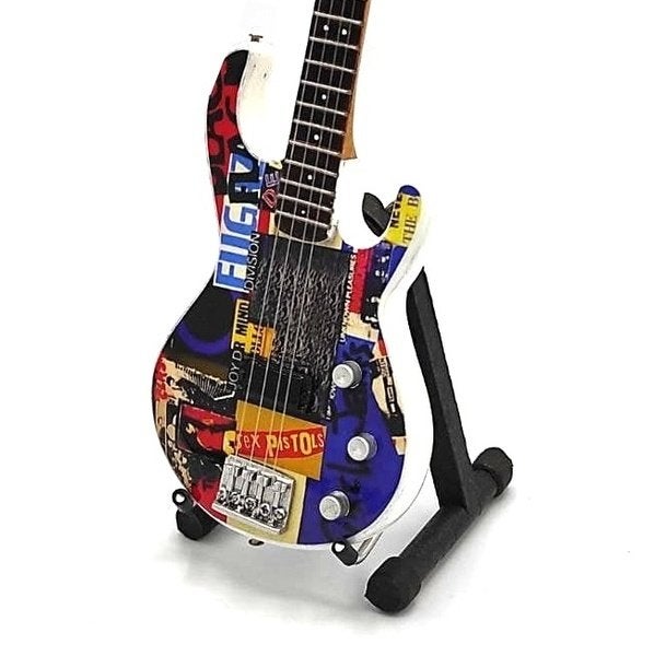 Red Hot Chili Peppers Flea miniatuur gitaar 25cm mini guitar, Info@deconoord.nl, Deco Noord, Nieuw, Ophalen of Verzenden