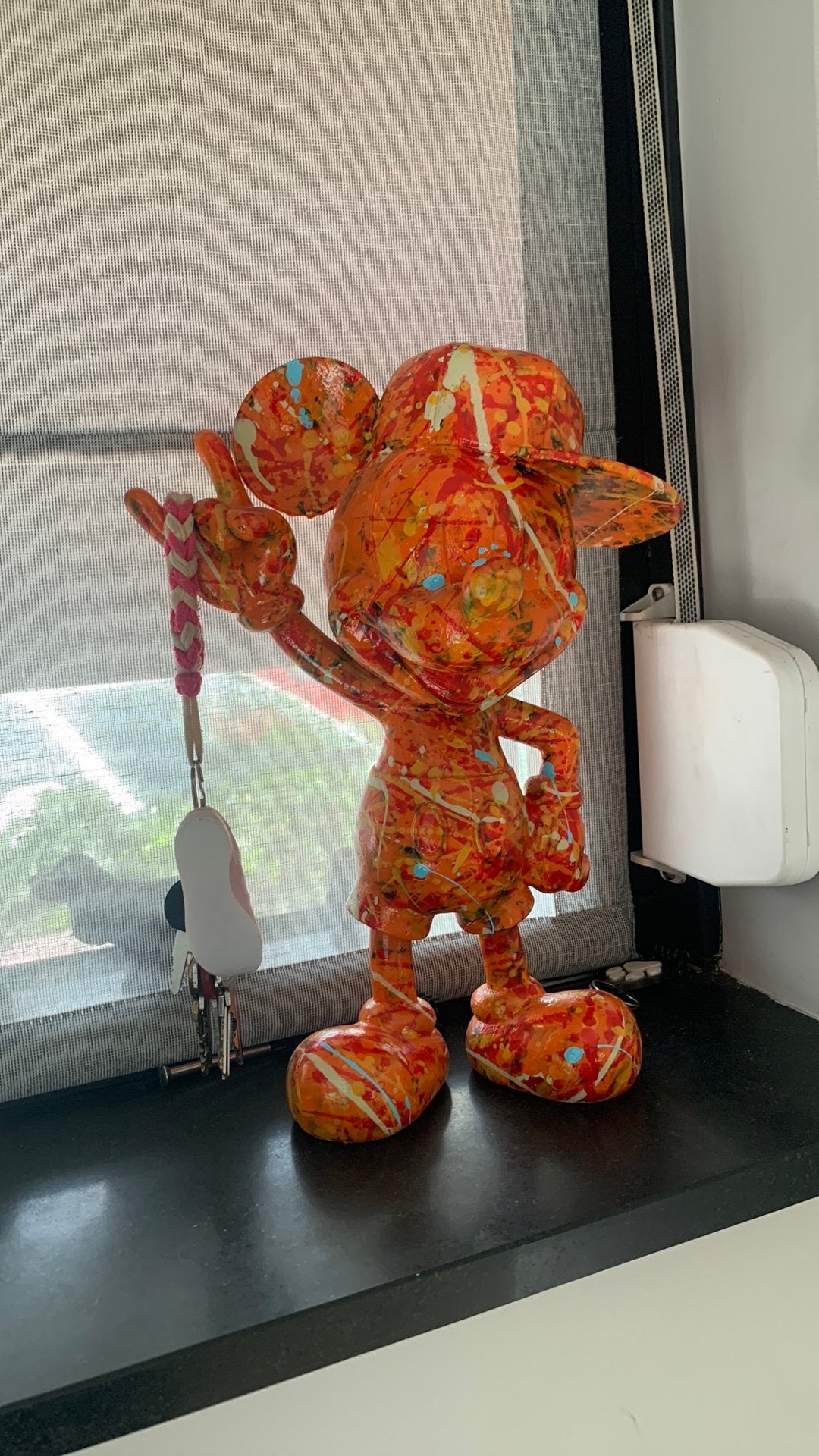Mickie beeldje, Meerkleurig, Handgemaakt, Ophalen of Verzenden, 32 cm