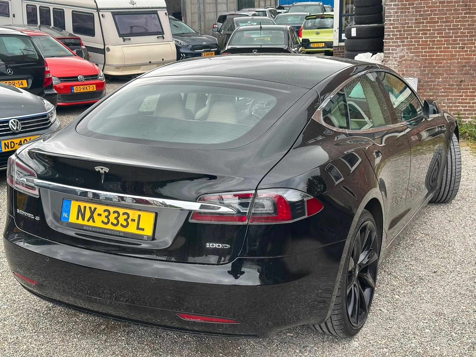 Tesla Model S 100D 1e Eig Enhanced Autopilot Zeer Nette auto, Auto's, Tesla, Gebruikt, Beige, 110 €/maand, Model S