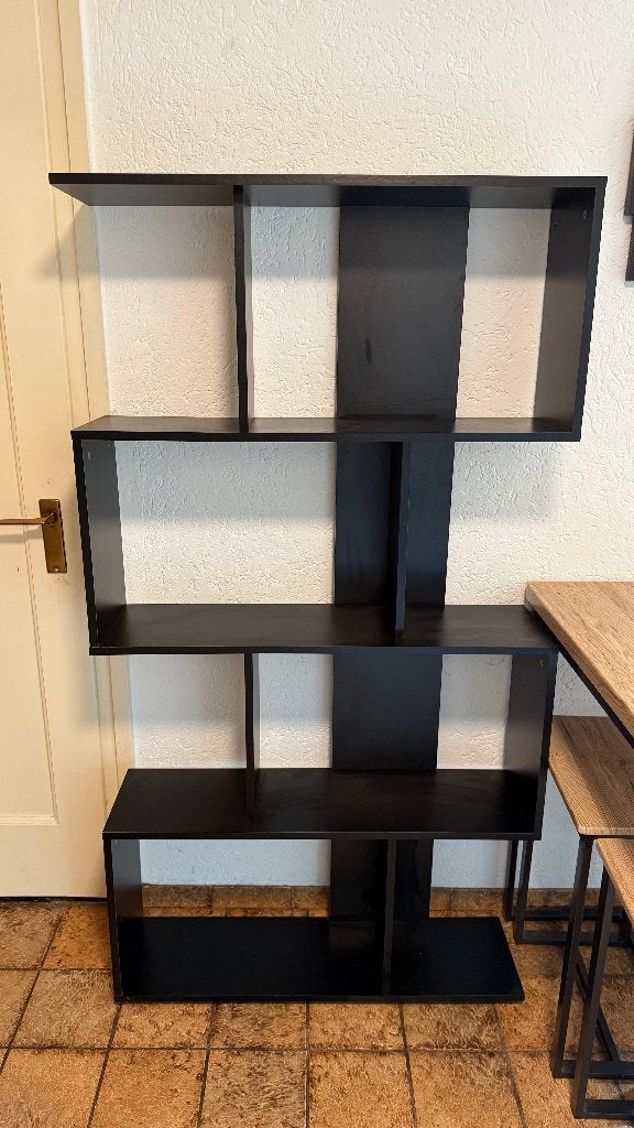 Zwarte vakkenkast/boekenkast - zo goed als nieuw, Ophalen, Met plank(en), Zo goed als nieuw, Minder dan 150 cm