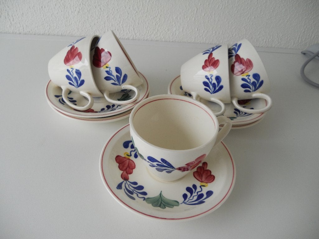 Sphinx kop en schotels Boerenbont, Antiek en Kunst, Antiek | Servies los, Ophalen of Verzenden
