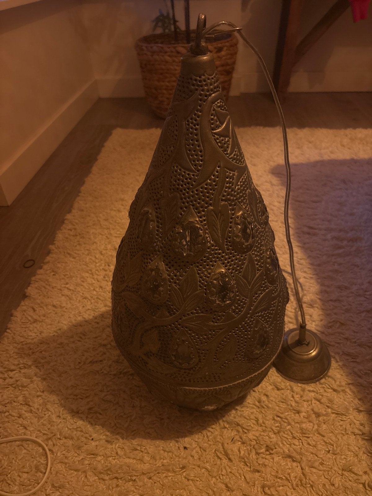 Kenzi hanglamp - Erg mooie Marokkaanse lamp, Huis en Inrichting, Ophalen of Verzenden, Zo goed als nieuw, Metaal