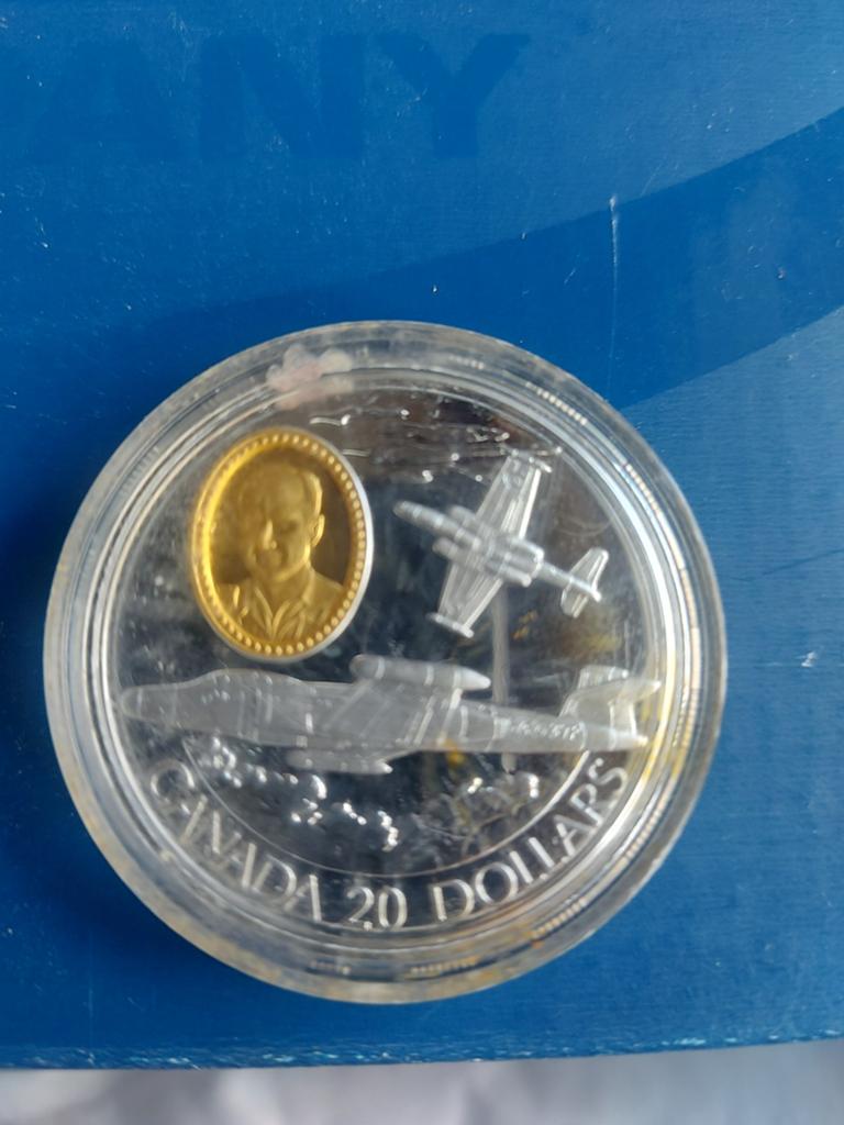 Canadese 20 Dollar Munt 1996 - Zilver & Goud, Postzegels en Munten, Ophalen of Verzenden, Losse munt, Zilver