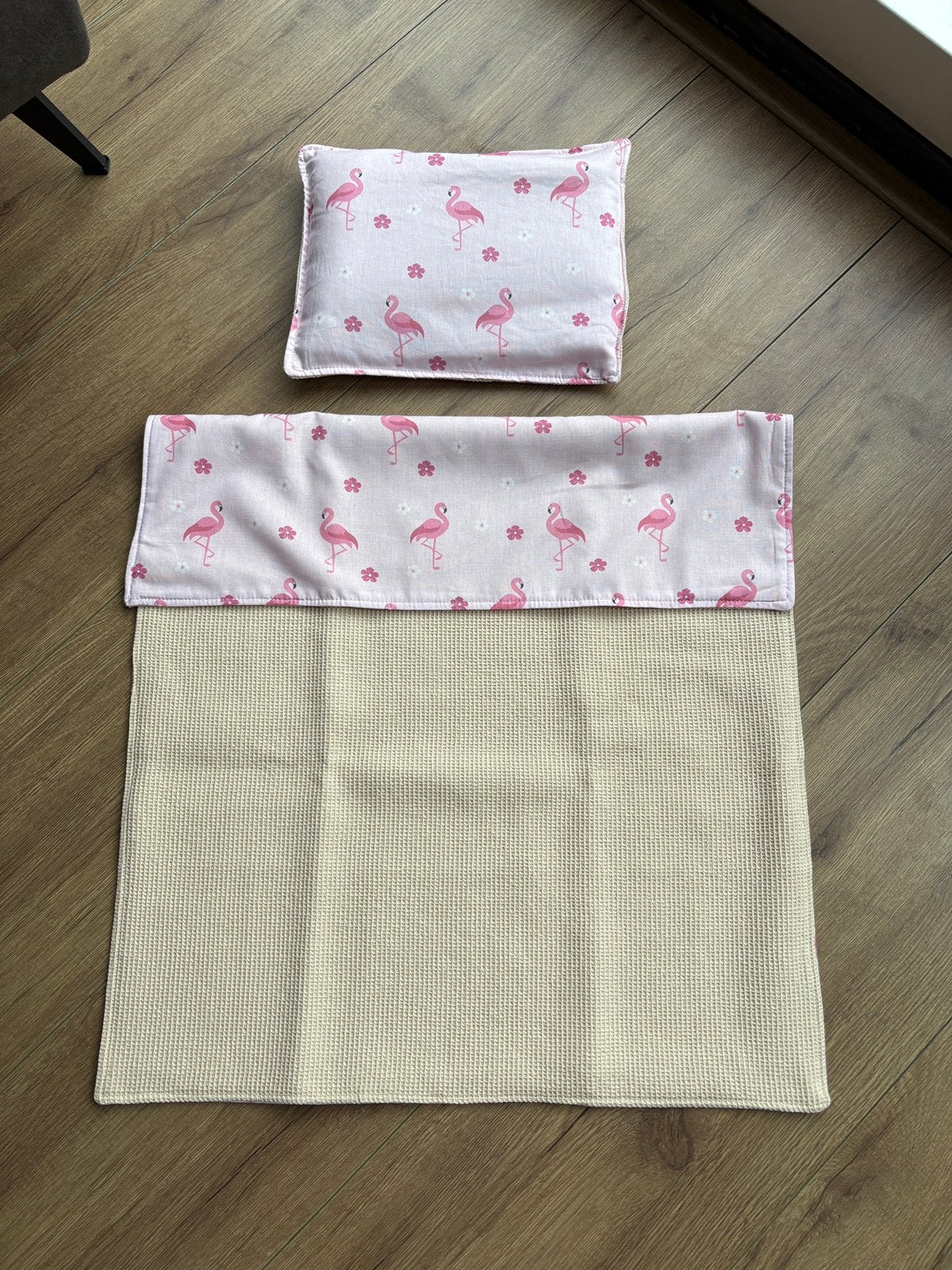 Mooi poppenwieg dekentje met flamingo’s, Ophalen of Verzenden, Nieuw