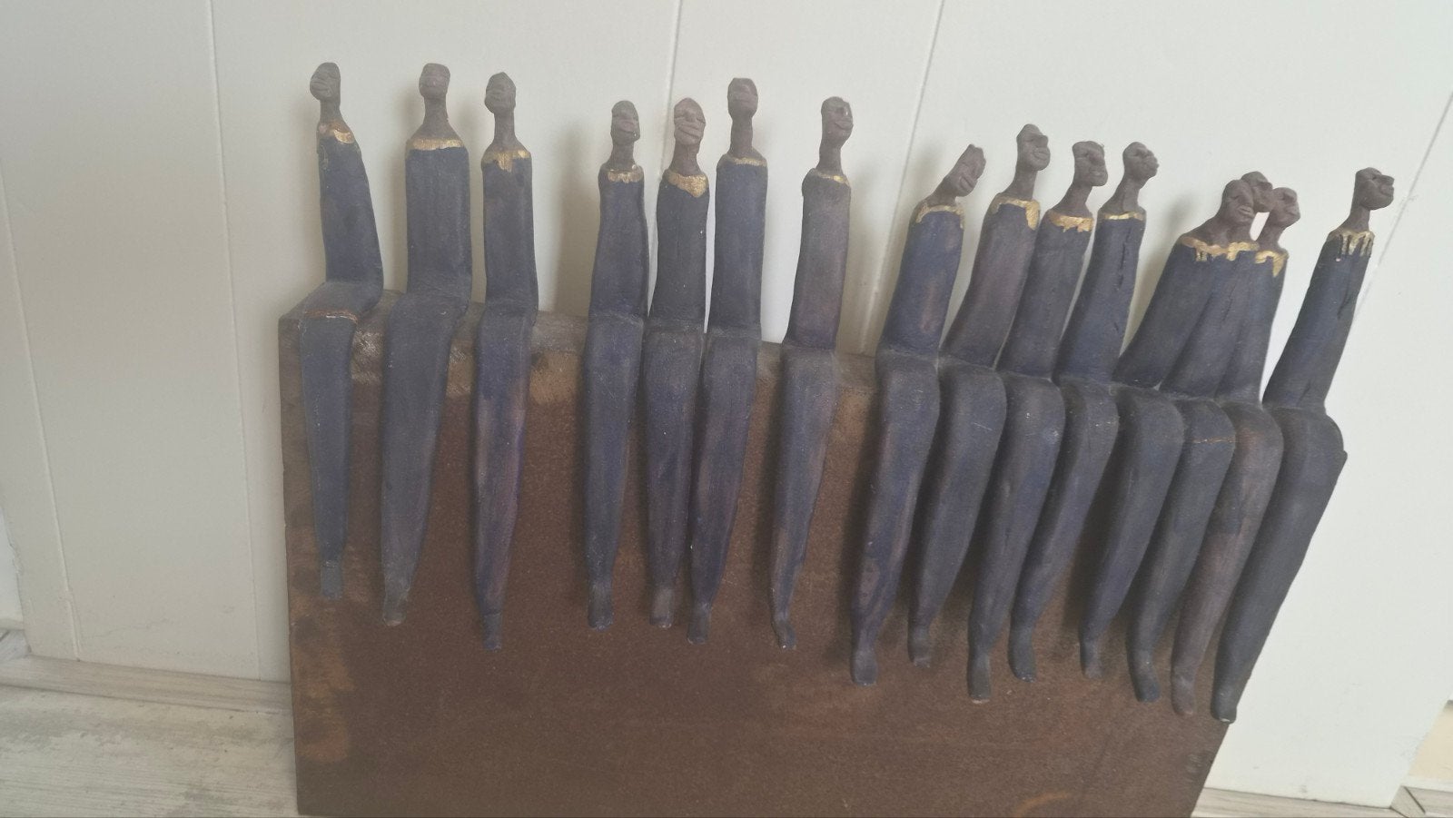 godinnen van Helen Martina, Curaçao unica, Antiek en Kunst, Kunst | Beelden en Houtsnijwerken, Ophalen, Groep mensen, Handgemaakt