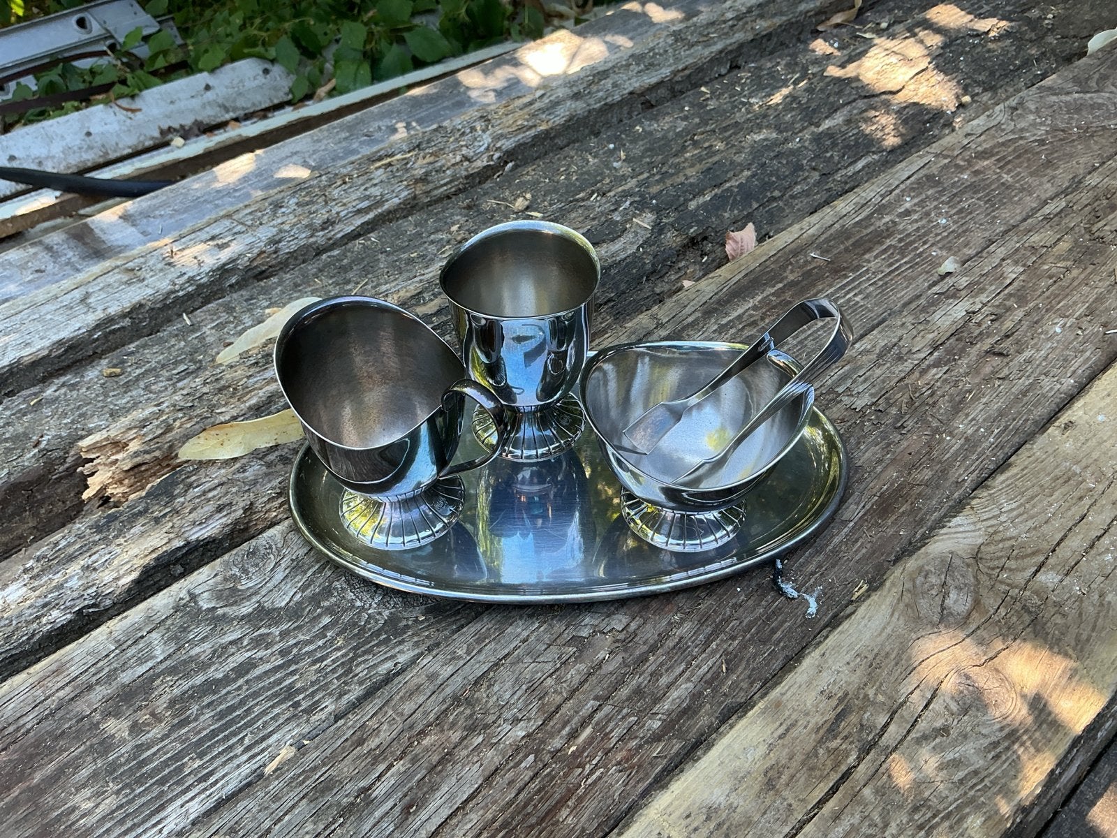 Compleet Douwe Egberts koffie/theeservies op dienblad, Antiek en Kunst, Ophalen