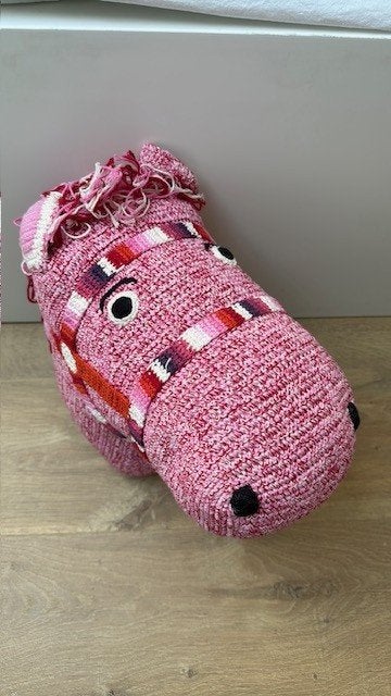 Anne-Claire petit gehaakt speelgoedhoofd, Ophalen of Verzenden, Zo goed als nieuw, Wanddecoratie