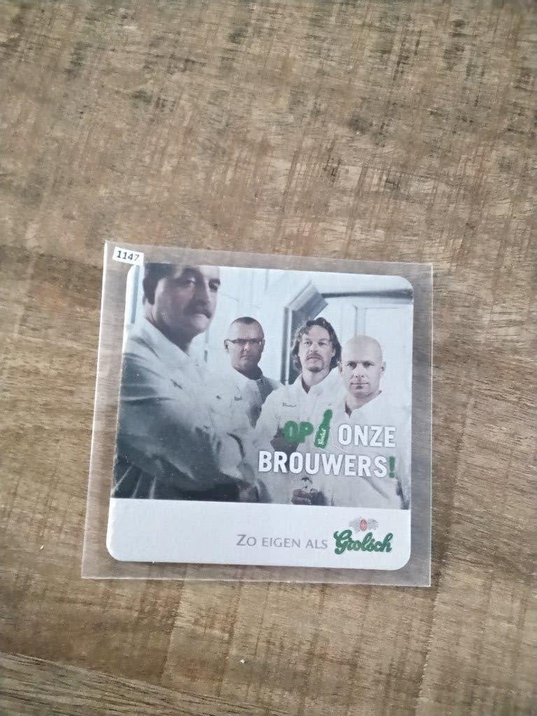 Grolsch bier viltje onze brouwers, Ophalen of Verzenden, Nieuw, Viltje(s), Grolsch