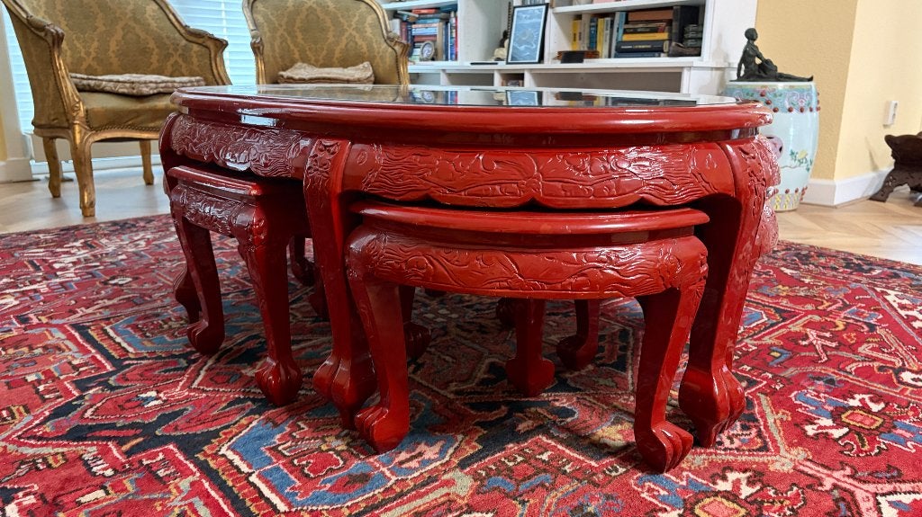 Salontafel, Huis en Inrichting, Ophalen, Gebruikt, 100 tot 150 cm, Teakhout