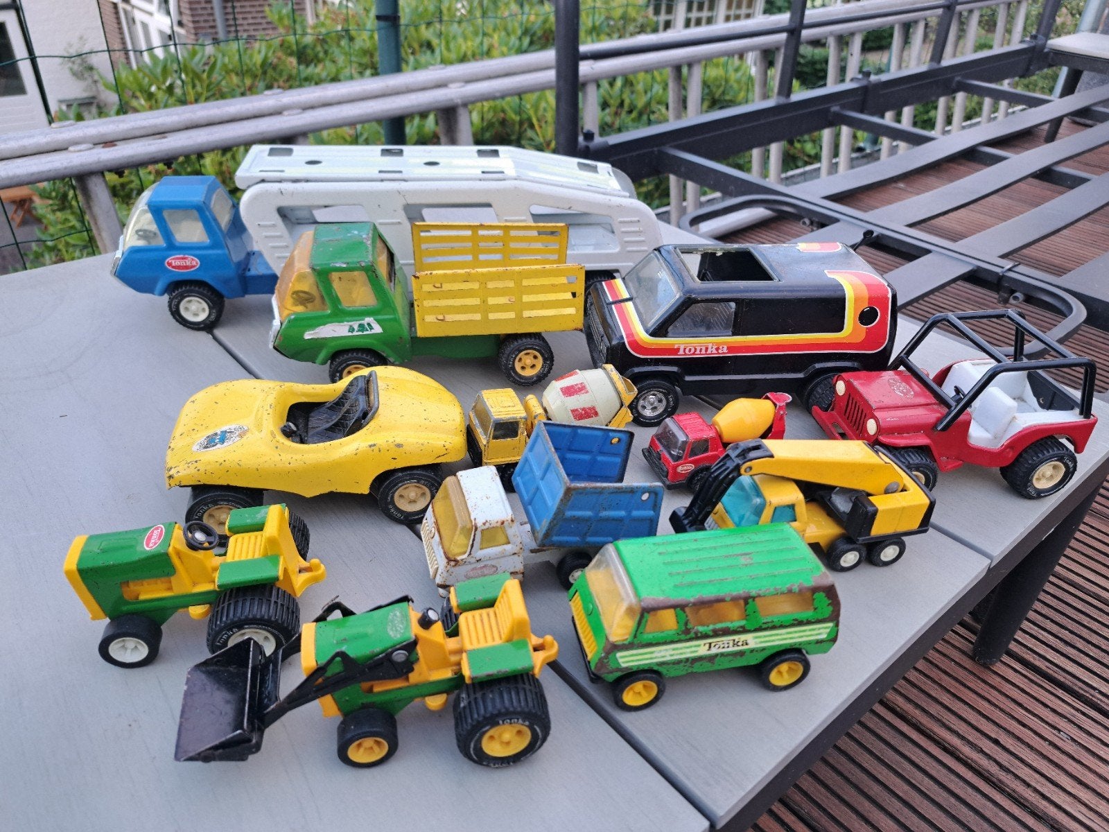 Partij oude onverwoestbare Tonka auto's, Ophalen of Verzenden, Gebruikt