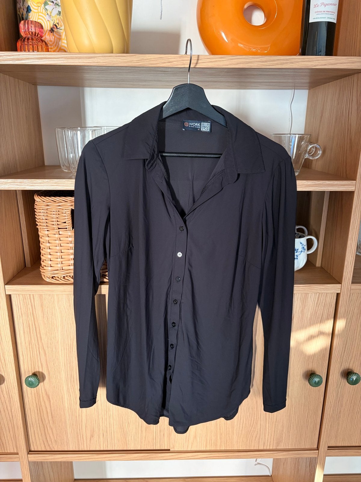 Studio Anneloes @Work Travelstof Blouse Maat S, Kleding | Dames, Ophalen, Zo goed als nieuw, Maat 36 (S), Zwart