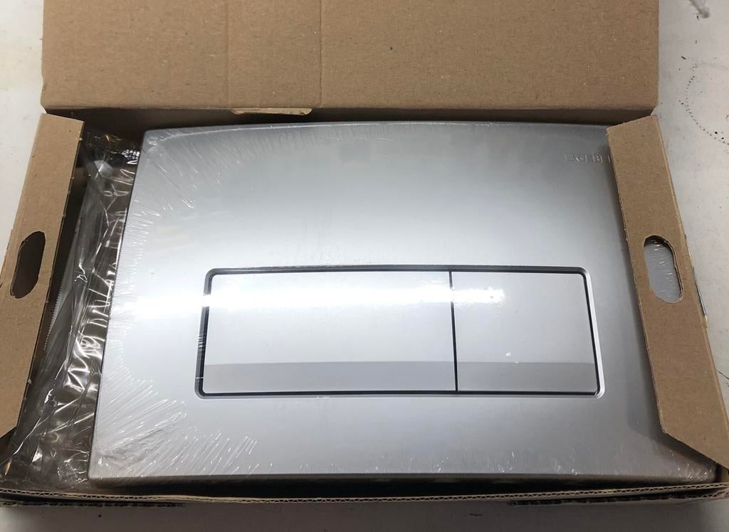 GEBERIT DELTA 51 bedieningspaneel met 2 toetsen - mat chroom, Ophalen, Nieuw, Chroom, Toilet