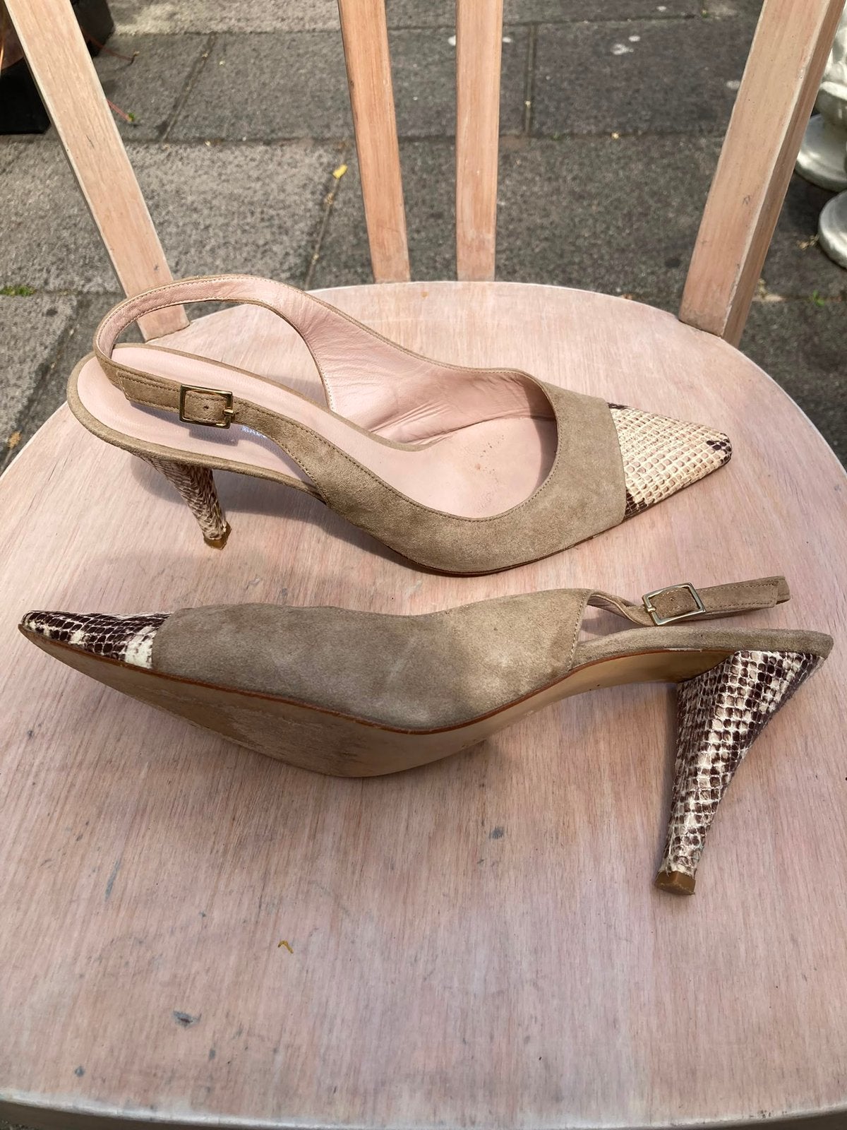 Damesschoenen, Ophalen, Beige, Zo goed als nieuw, Schoenen met hoge hakken