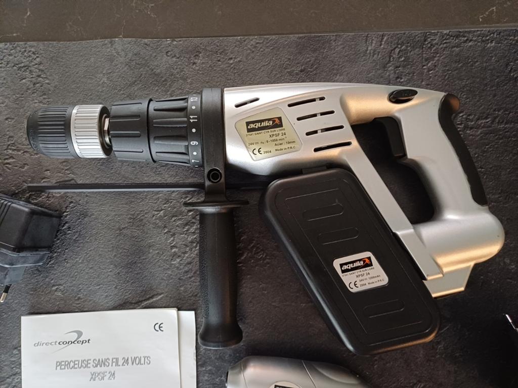 Aquila 24V draadloze klopboormachine + losse schroeftol, Ophalen, Nieuw, Boormachine, Klopboormechanisme