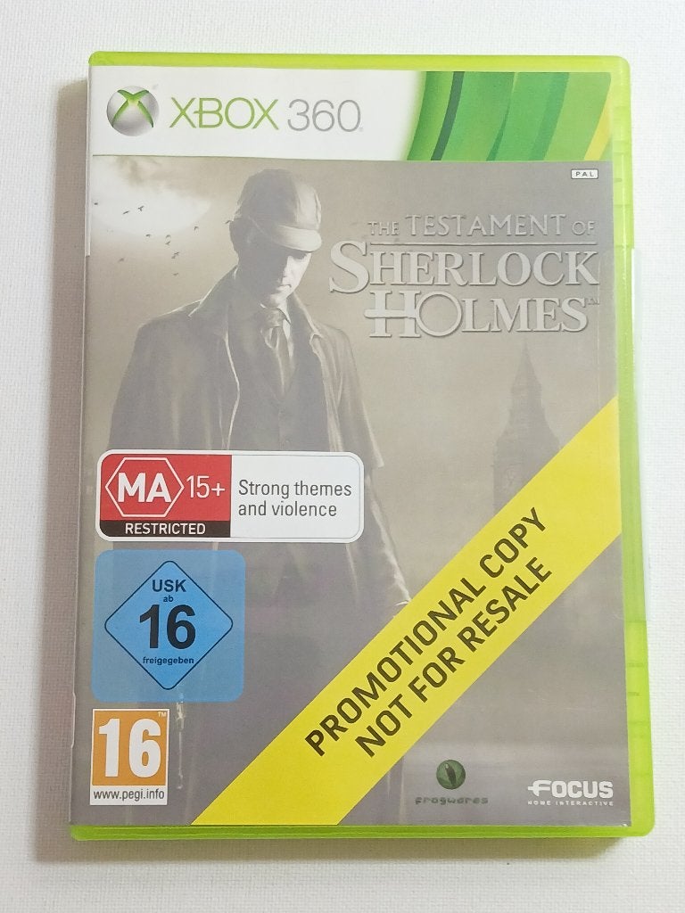 The Testament of Sherlock Holmes - Xbox 360 - Not for resale, Avontuur en Actie, Gebruikt, Microsoft, 1 speler