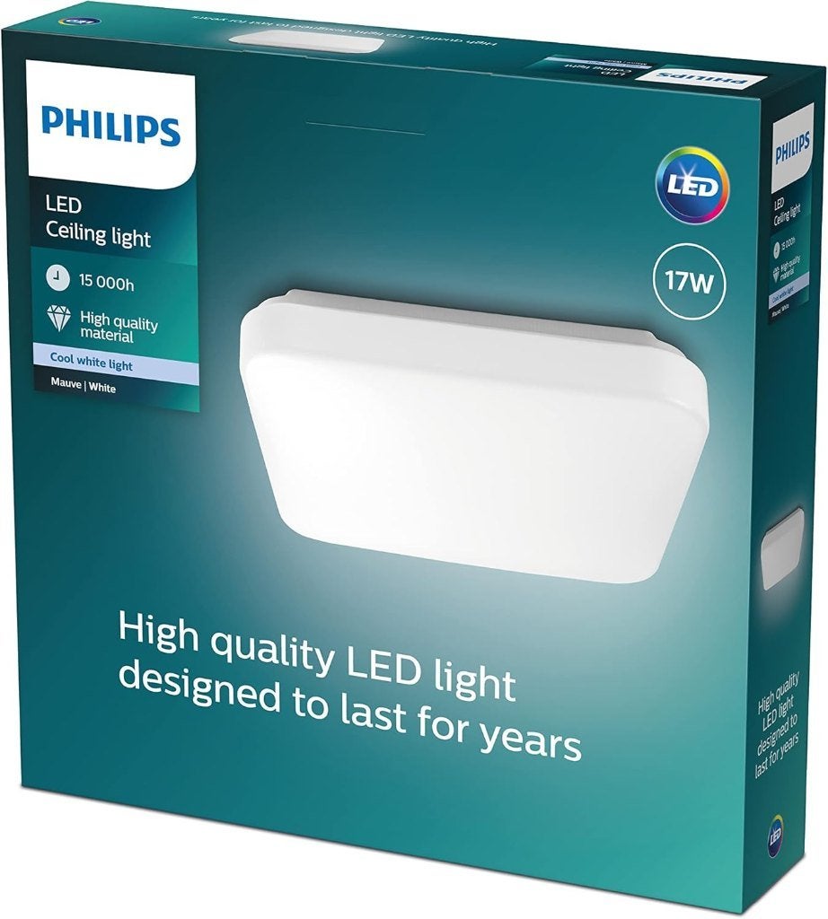 -NIEUW- PHILIPS plafondlamp vierkant, Ophalen of Verzenden, Nieuw, Overige materialen