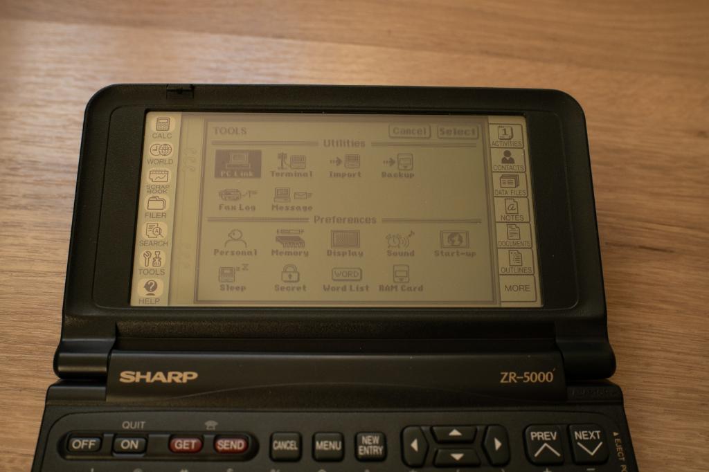 Sharp ZR-5000, Ophalen, Sharp