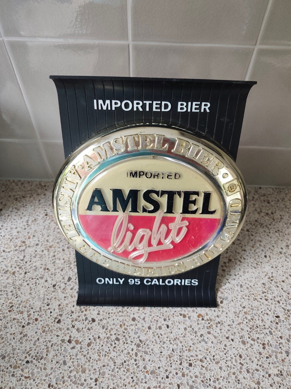 Amstel Light Beer reclamebord USA, Ophalen of Verzenden, Gebruikt, Reclamebord, Plaat of Schild, Amstel