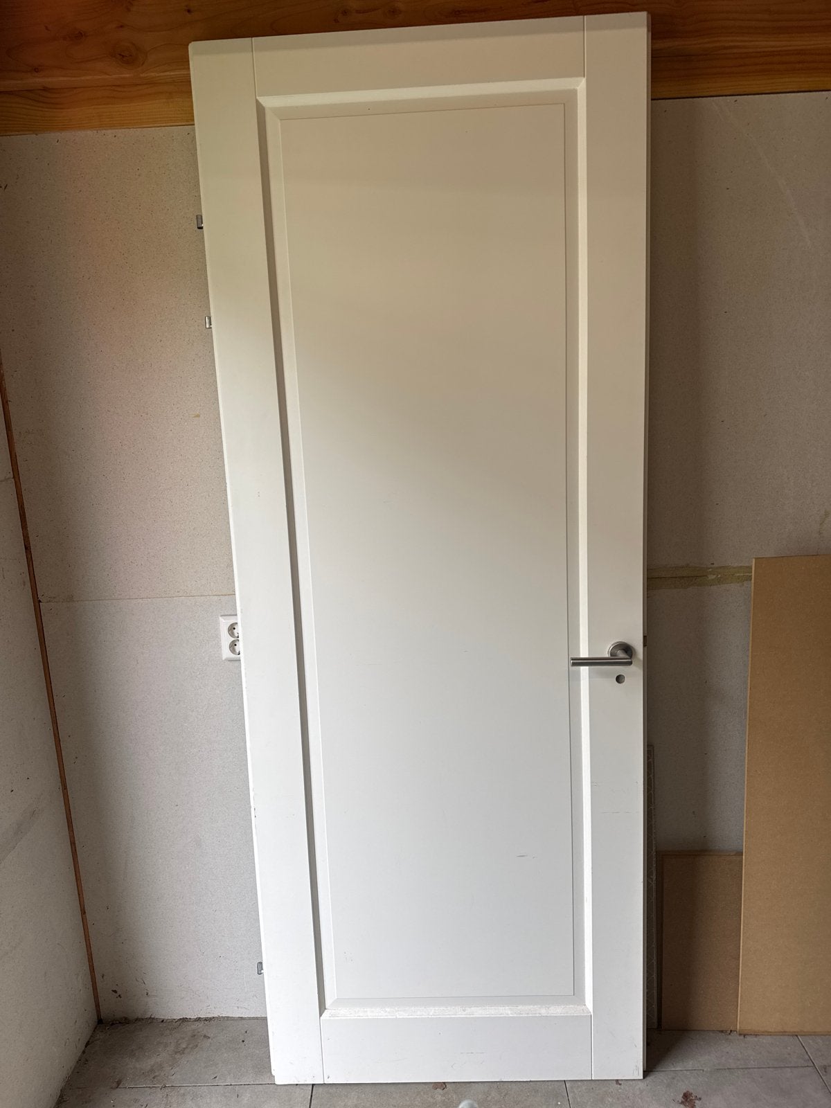 Opdekdeur wit 90x230 cm, Doe-het-zelf en Verbouw, Deuren en Horren, Ophalen, Gebruikt, 80 tot 100 cm, 215 cm of meer
