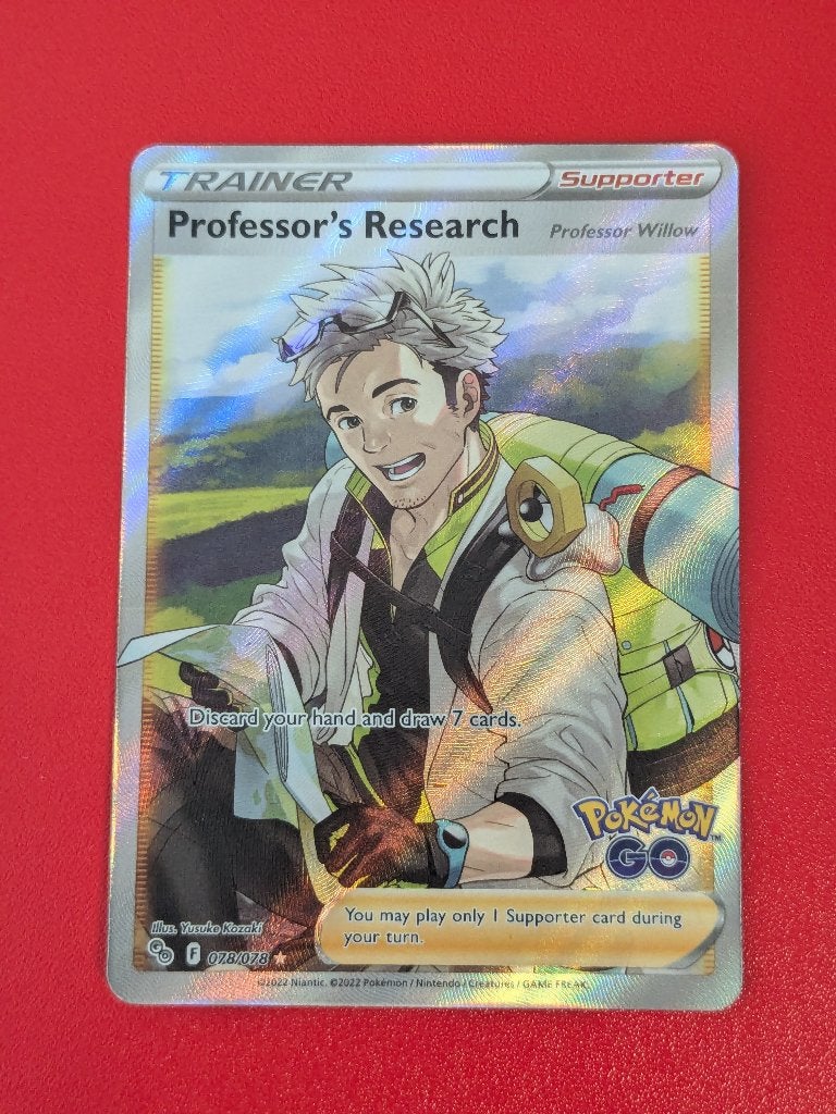 Pokémon kaart (PGO) - Professor's Research Willow [Engels], Ophalen of Verzenden, Zo goed als nieuw, Losse kaart, Foil