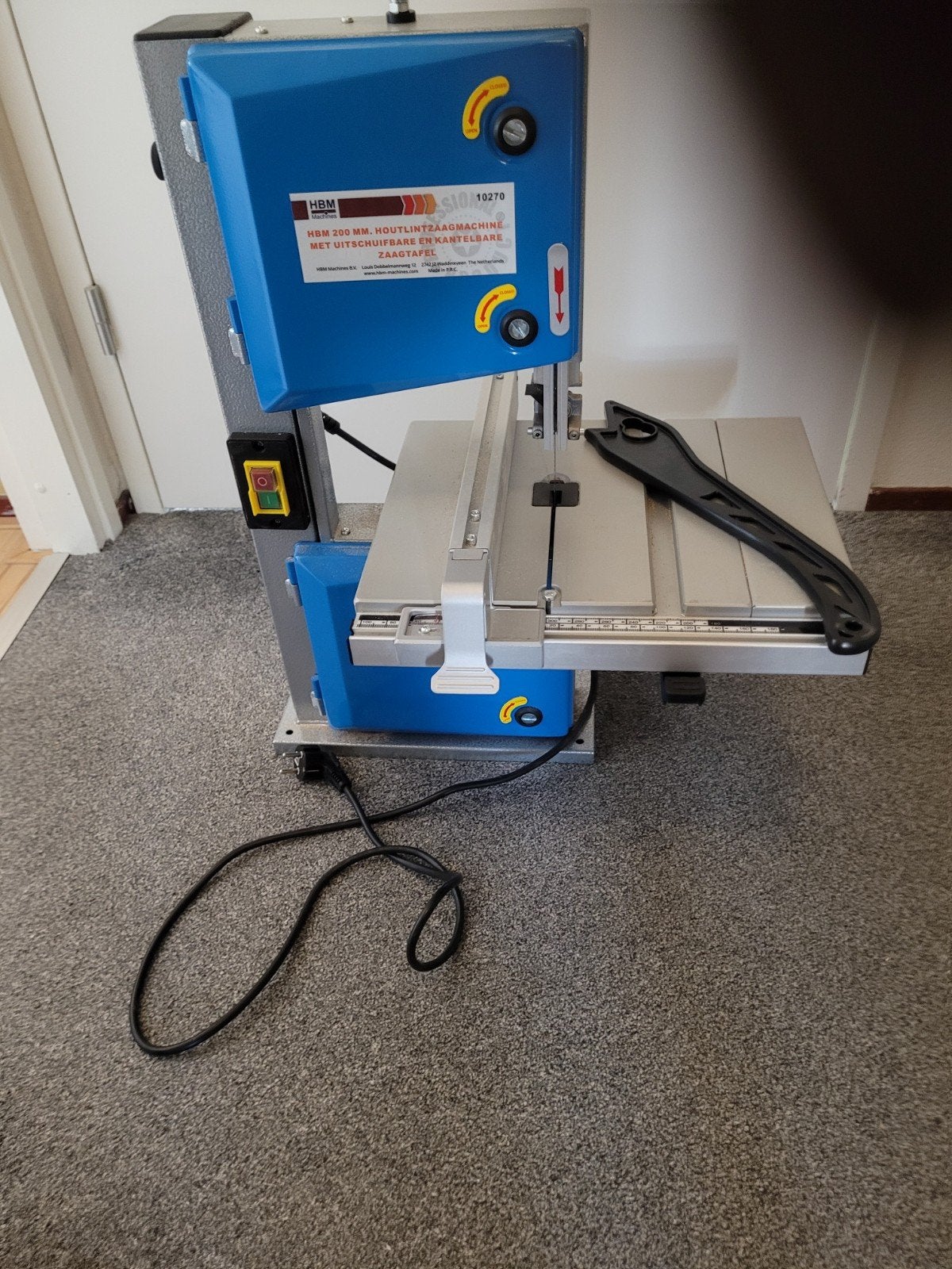 HBM 200 mm Houtlintzaagmachine - Zo goed als nieuw, Ophalen, 70 mm of meer, HBM, Zo goed als nieuw