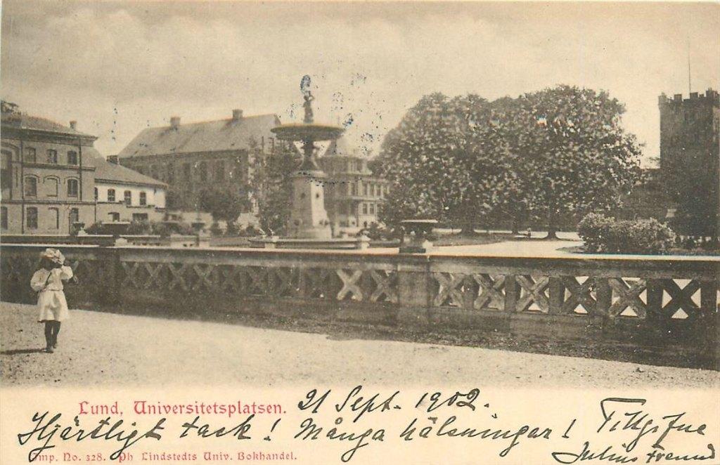 701-280-001 Lund Universitetsplatsen, Verzenden, Voor 1920, Overig Europa