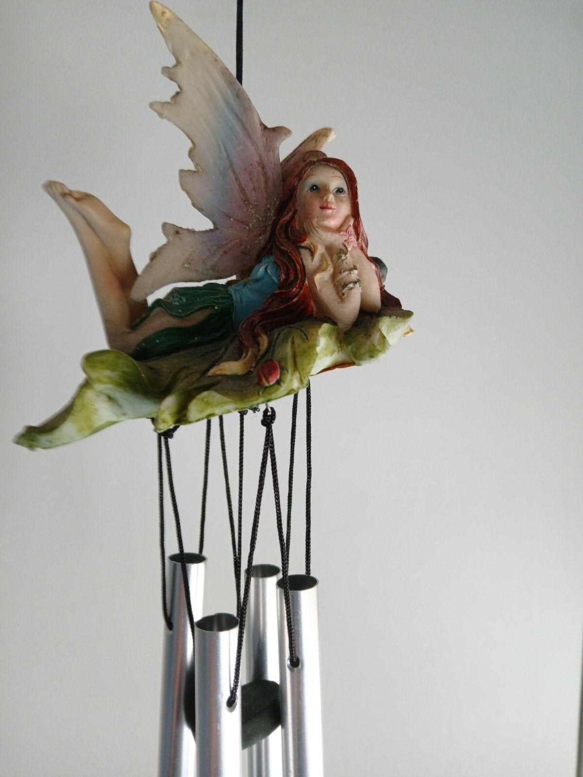 Windgong met Elfje - Decoratieve Tuin- of Binnenhanger, Gebruikt, Meerkleurig, Overige stijlen, Ophalen of Verzenden