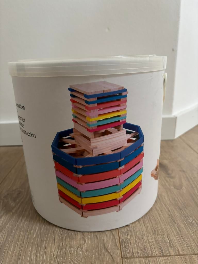 Hema houten bouwblokken (namaak kapla), Ophalen, Zo goed als nieuw