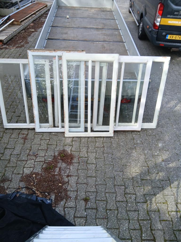 6 raampjes Enkel glas b v.  Kweekkas, 75 tot 150 cm, Raamkozijn, Ophalen of Verzenden, 75 tot 150 cm
