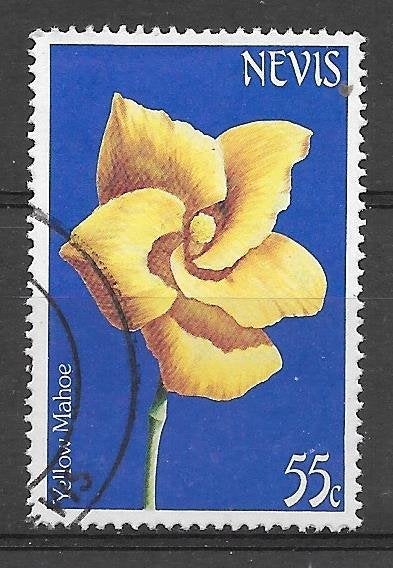 Nevis 1984  Bloem, Verzenden, Gestempeld, Midden-Amerika