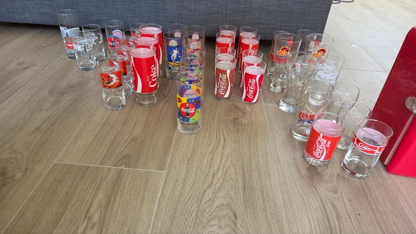 38 Coca-Cola glazen - Diverse verzameling, Verzamelen, Ophalen, Gebruikt