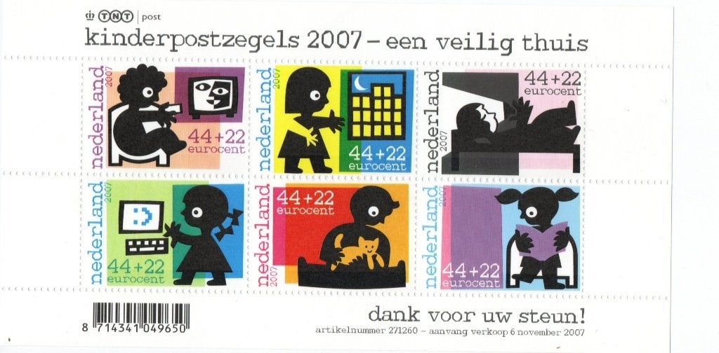 Kinderpostzegels 2007 - Een Veilig Thuis (Postfris), Postzegels en Munten, Postzegels | Nederland, Verzenden, Na 1940, Postfris