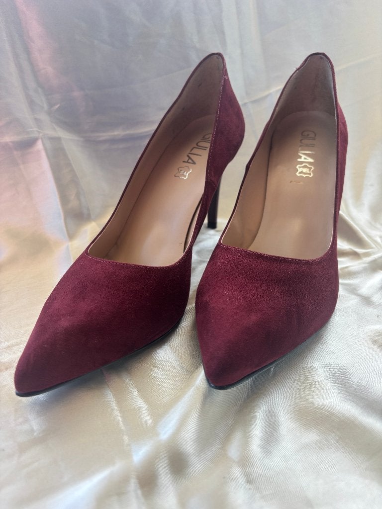 Stijlvolle bordeauxrode pumps van Giulia, maat 39, Pumps, Giulia, Ophalen of Verzenden, Zo goed als nieuw