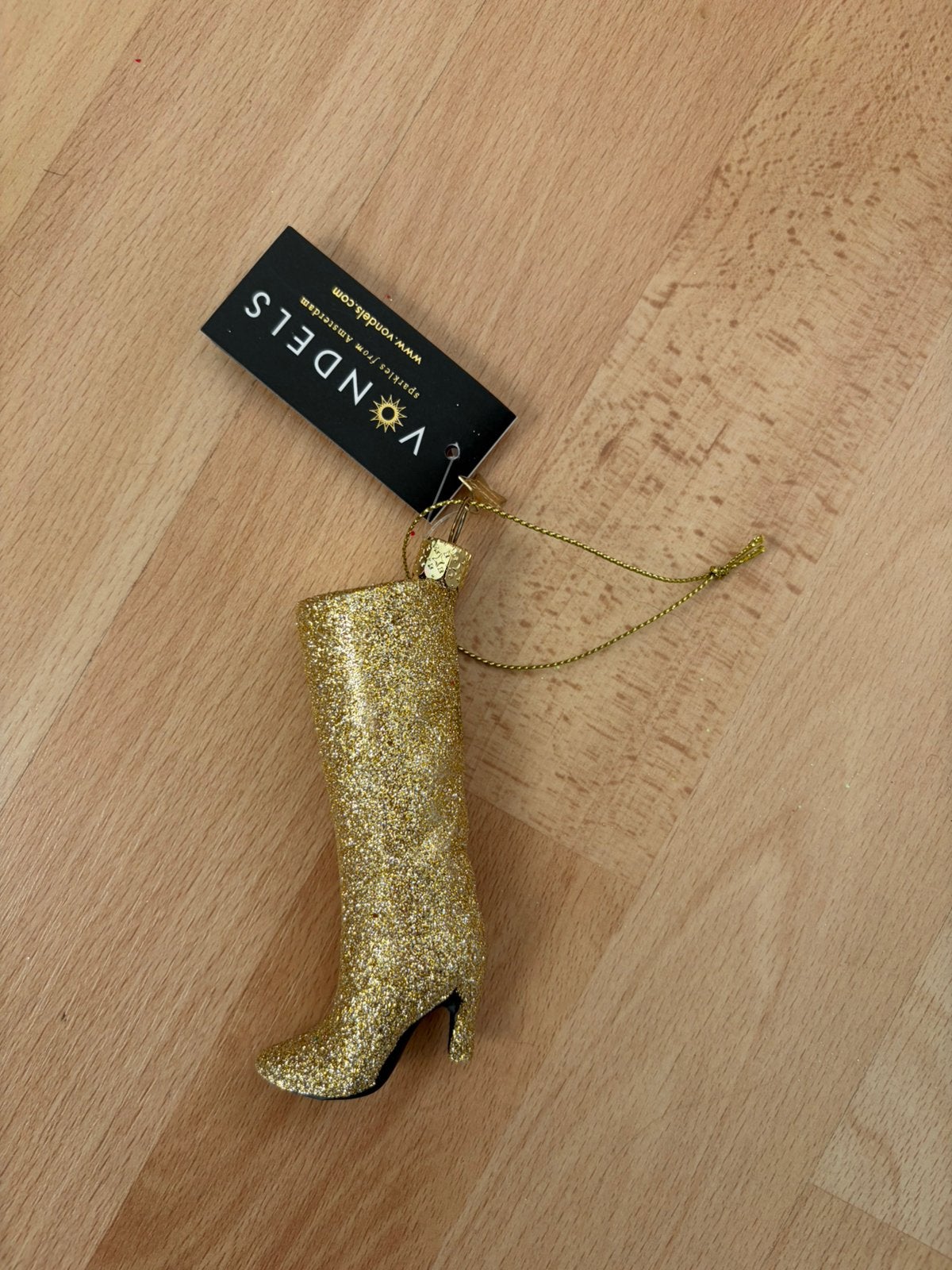 Vondels kerstbal gouden laars, Diversen, Ophalen of Verzenden, Nieuw