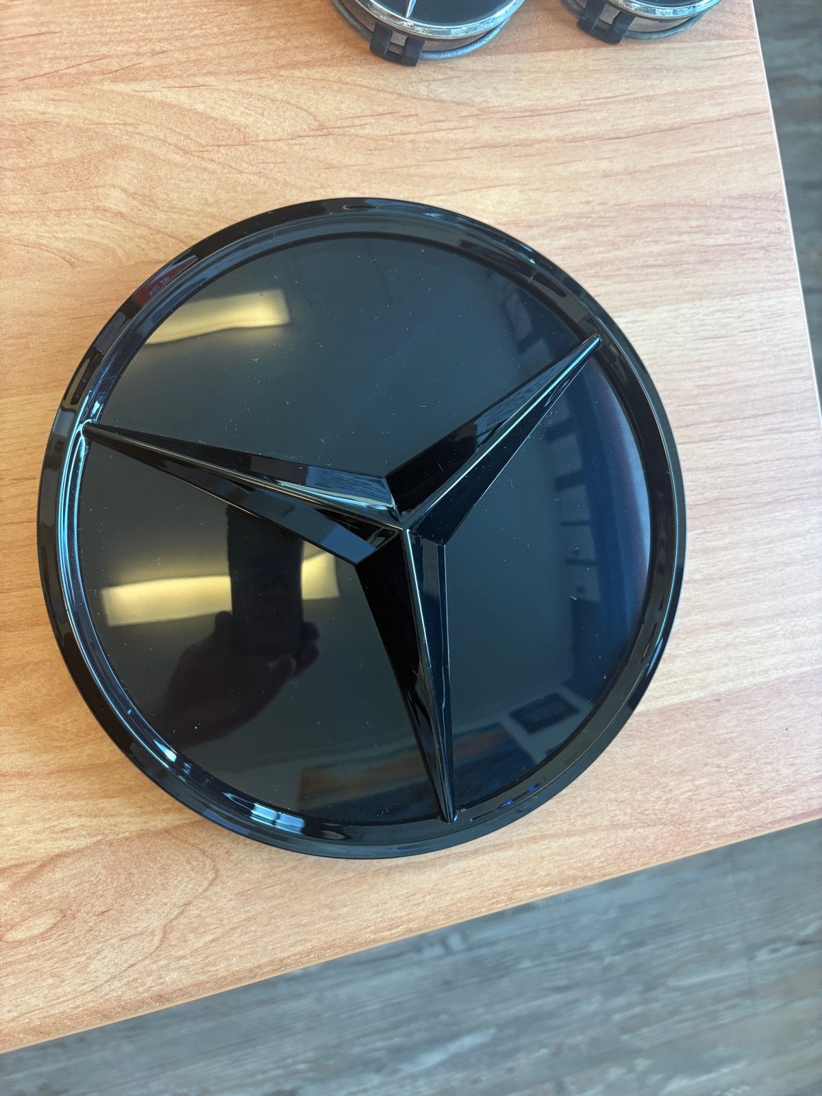 Zwart Mercedes-Benz Ster Logo Embleem, Ophalen, Zo goed als nieuw