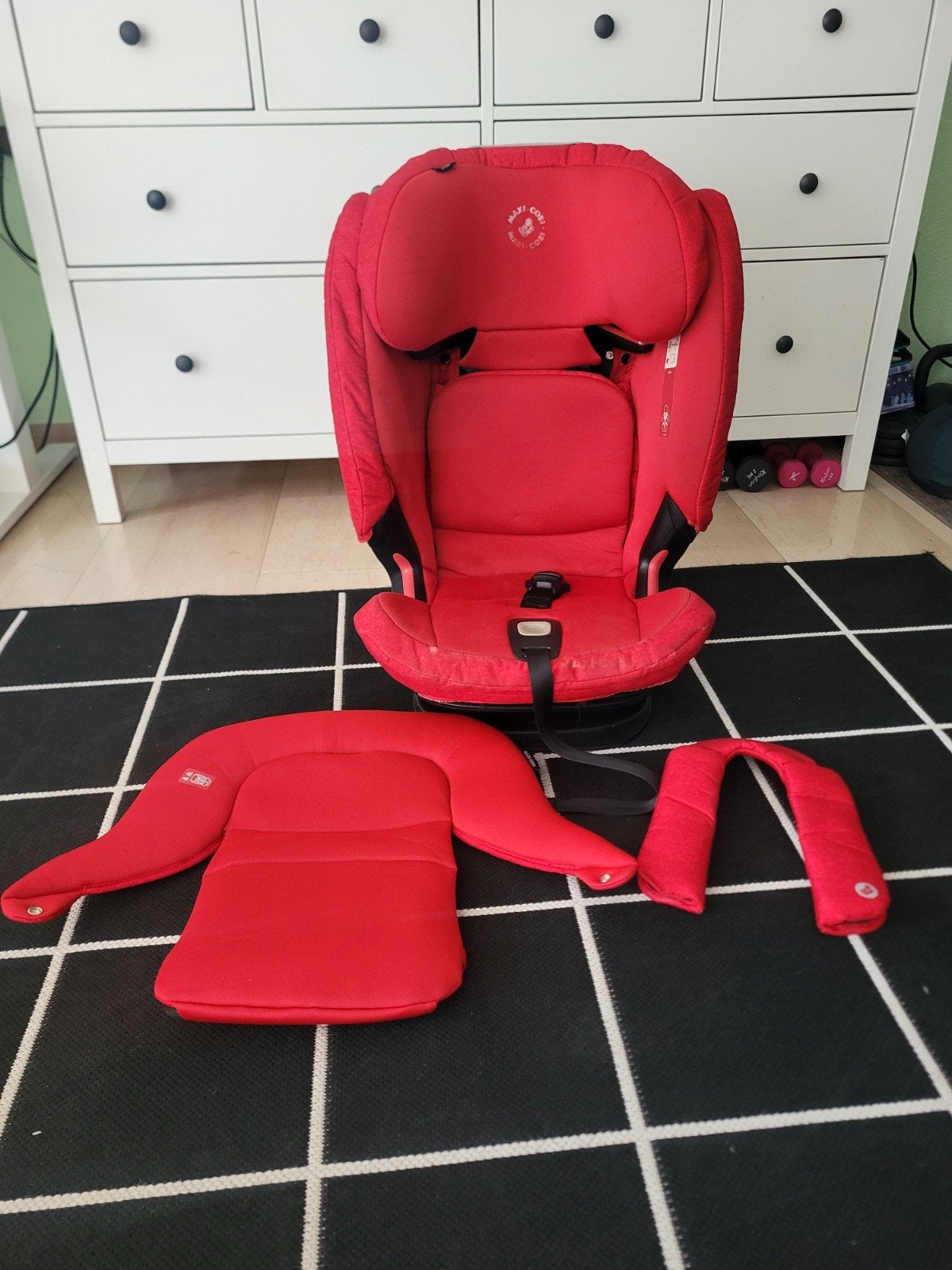 Maxi Cosi Titan Pro (Nomad Red) autostoel, Ophalen, Autogordel of Isofix, Gebruikt, Verstelbare rugleuning