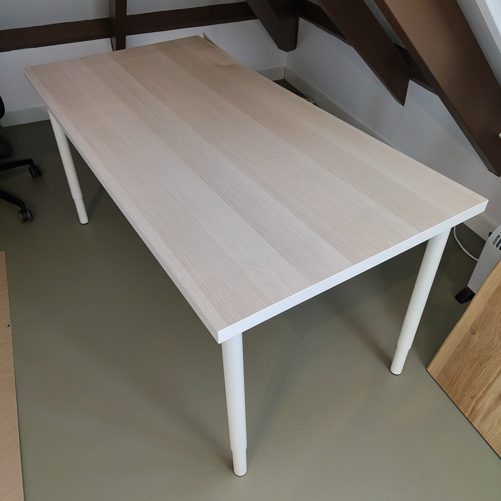 Bureau 150 x 75 cm | In hoogte verstelbaar | Ikea Linnmon, Huis en Inrichting, Ophalen, Gebruikt, 150 cm, Spaanplaat of MDF