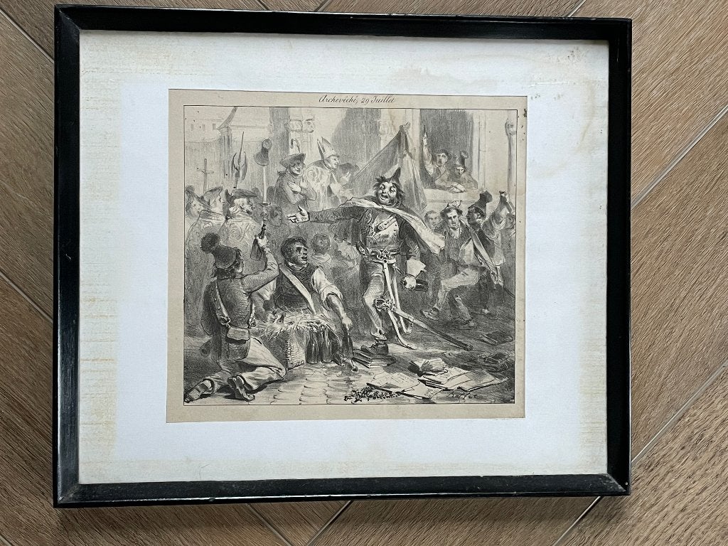 1830 - Archeveche 29 juillet / Frankrijk / Raffet P0149, Ophalen of Verzenden, Ets, 1800 - 1899