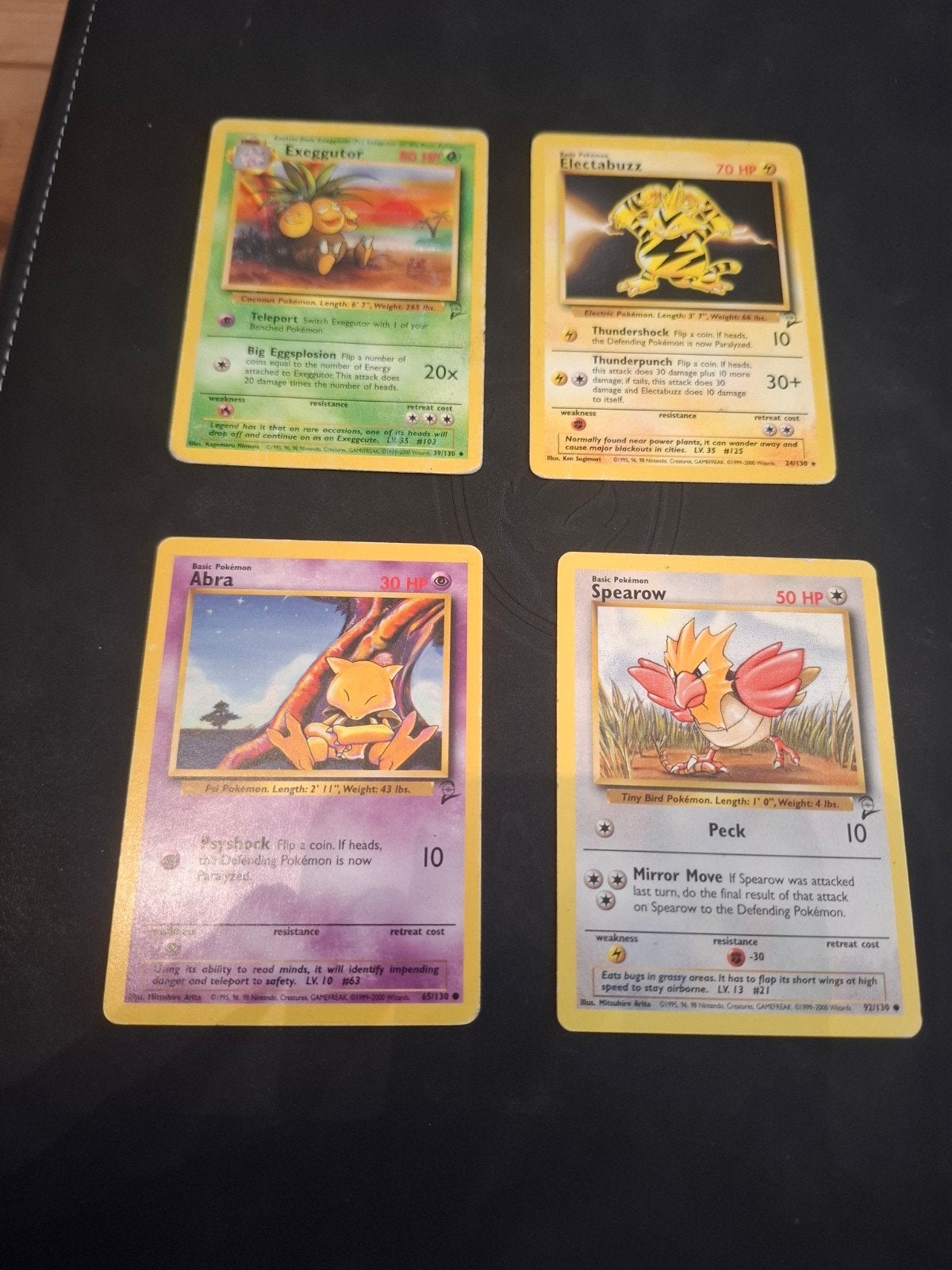 Pokémon kaarten: Abra, Spearow, Exeggutor, Electabuzz, Ophalen of Verzenden, Gebruikt, Meerdere kaarten