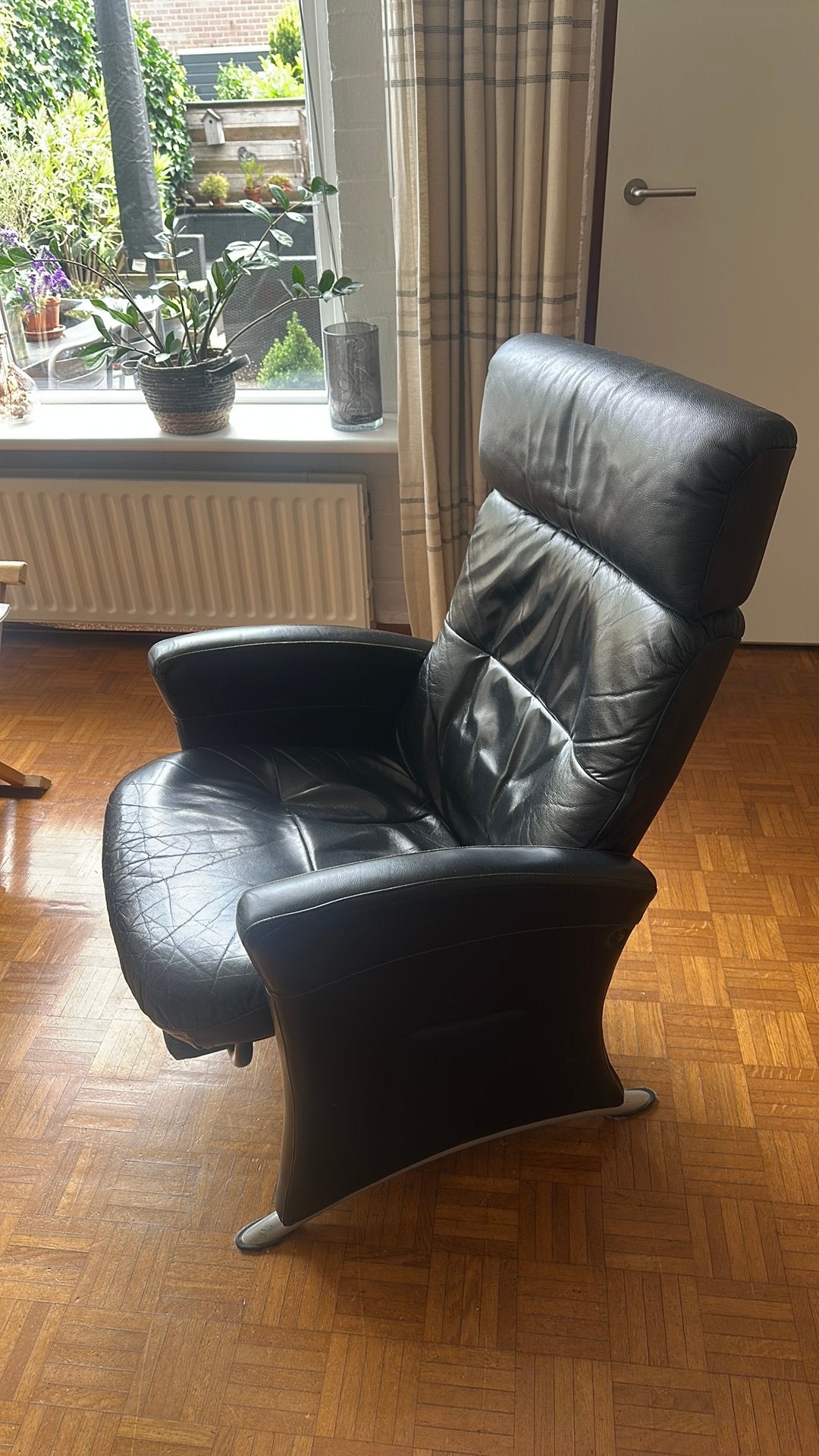 Leer bekleding relax fauteuils 2, Huis en Inrichting, Fauteuils, Gebruikt, Ophalen of Verzenden, 50 tot 75 cm, Leer