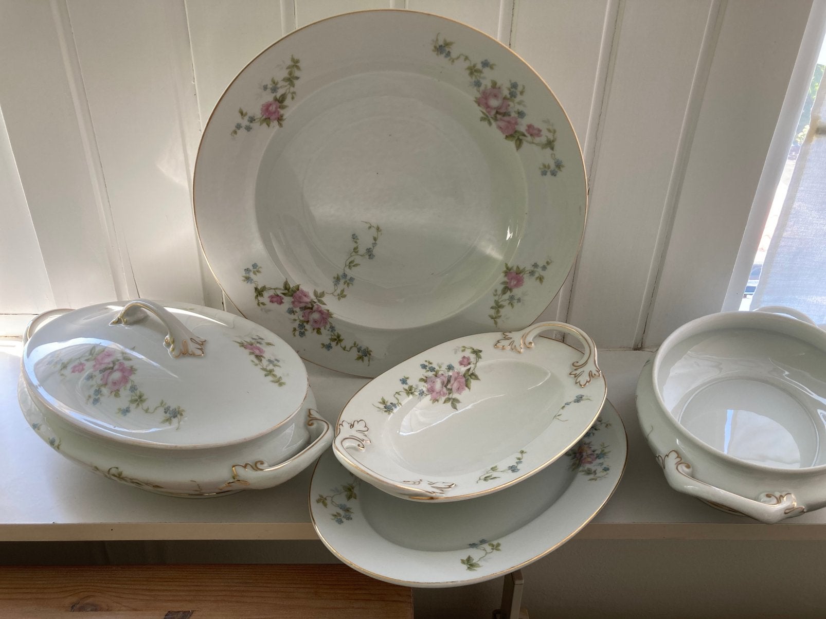 Bavaria porseleinen servies met bloemprint, Antiek en Kunst, Antiek | Servies compleet, Ophalen